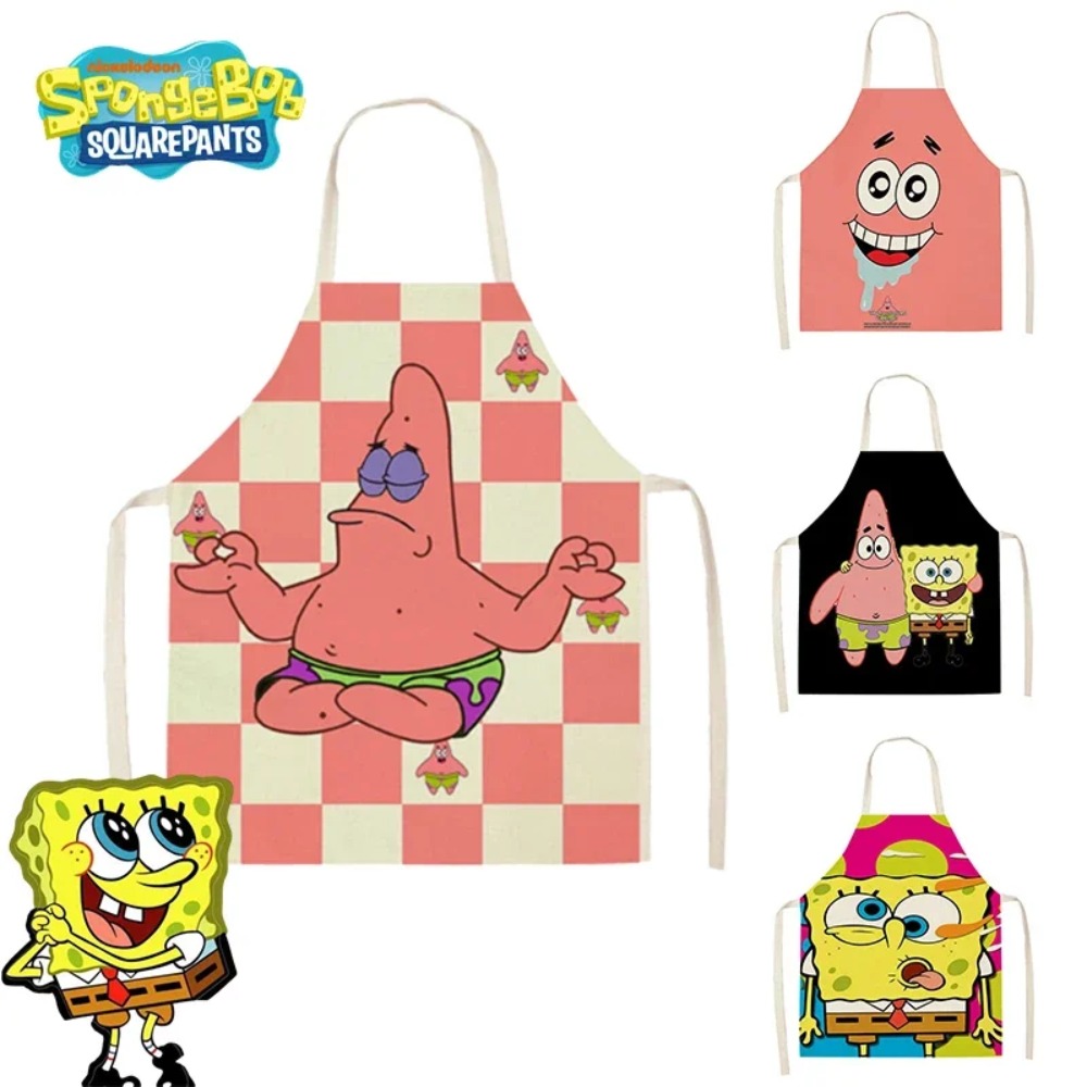 Gaming Kitchen Accessories - 스폰지밥 패트릭 성인용 주방 앞치마, 린넨