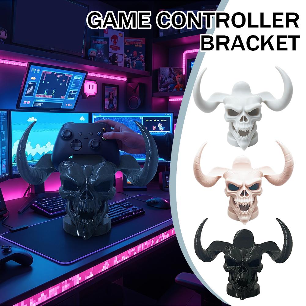 Gaming Accessories Organizer - 독특한 데빌 스컬 혼 컨트롤러 홀더