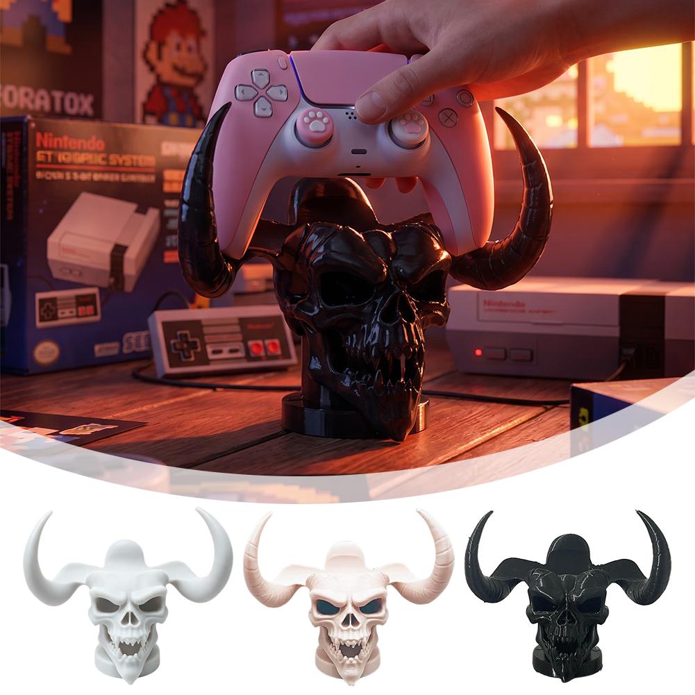 독특한 데빌 스컬 혼 컨트롤러 홀더 데스크 오거나이저  - Gaming Accessories Organizer 리뷰 및 가격