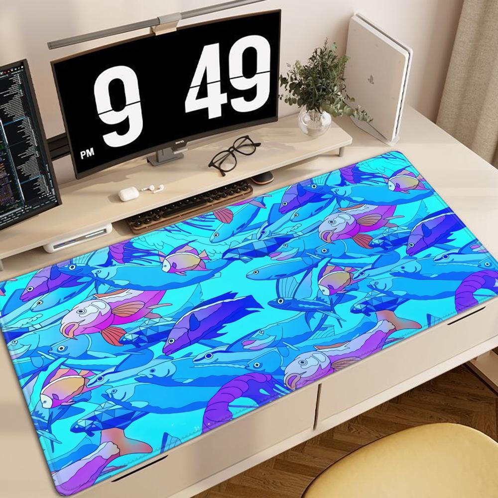 HD 프린팅 물고기 고무 마우스 패드 노트북 사무실 게 - Gaming Accessories Table 리뷰 및 가격